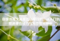 自媒体写文案是怎么赚钱的：从入门到精通赚钱技巧与写作奥秘解析