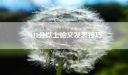 SCI5分以上论文发表技巧
