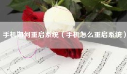 手机如何重启系统（手机怎么重启系统）