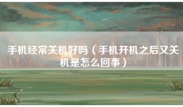 手机经常关机好吗（手机开机之后又关机是怎么回事）