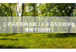 三千元左右的手机（三千元左右的手机要哪个比较好）