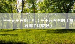三千元左右的手机（三千元左右的手机要哪个比较好）