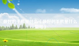 最好的手机是什么（最好的手机是什么型号）