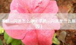 手机qq闪退怎么办(手机qq闪退是什么原因)