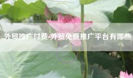 外贸推广付费-外贸免费推广平台有哪些