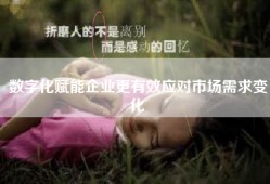 数字化赋能企业更有效应对市场需求变化