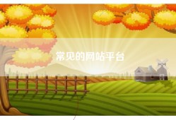 常见的网站平台