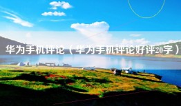 华为手机评论(华为手机评论好评20字)