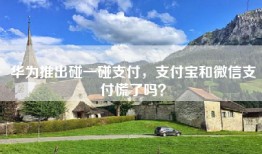 华为推出碰一碰支付，支付宝和微信支付慌了吗？