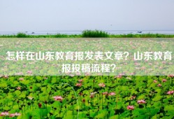 怎样在山东教育报发表文章？山东教育报投稿流程？