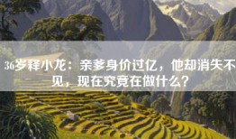 36岁释小龙：亲爹身价过亿，他却消失不见，现在究竟在做什么？