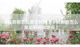 手机照相怎么显示时间（手机照相怎么显示时间和地点）