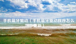 手机蓝牙驱动（手机蓝牙驱动程序怎么更新）