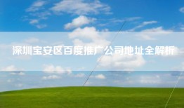 深圳宝安区百度推广公司地址全解析