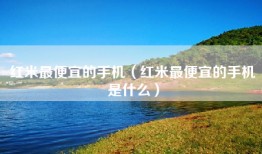 红米最便宜的手机（红米最便宜的手机是什么）