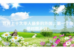 世界上十大华人最多的外国，第一个你绝对想不到。