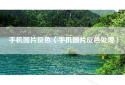 手机图片反色（手机图片反色处理）