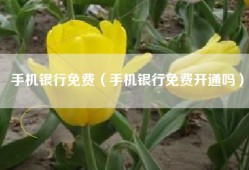 手机银行免费（手机银行免费开通吗）