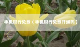 手机银行免费（手机银行免费开通吗）