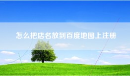 怎么把店名放到百度地图上注册