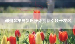 郑州金水高新区获评创新引领开发区