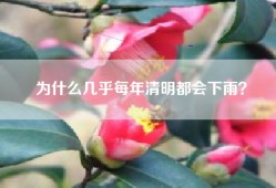 为什么几乎每年清明都会下雨？