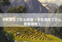 手机屏坏了怎么修复（手机屏坏了怎么修复视频）