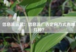 信息流运营：信息流广告定向方式有哪几种？