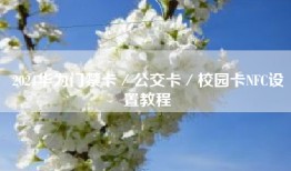 2024华为门禁卡／公交卡／校园卡NFC设置教程