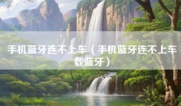 手机蓝牙连不上车（手机蓝牙连不上车载蓝牙）
