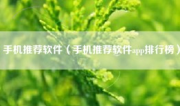 手机推荐软件（手机推荐软件app排行榜）