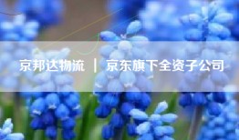 京邦达物流 ｜ 京东旗下全资子公司