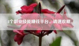 8个副业技能赚钱平台，请速收藏。