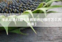 手机彩色扫描（手机彩色扫描件怎么弄出来）