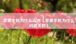 苹果手机为什么闪退（苹果手机为什么闪退关机）