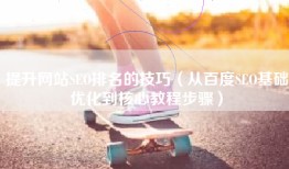 提升网站SEO排名的技巧（从百度SEO基础优化到核心教程步骤）