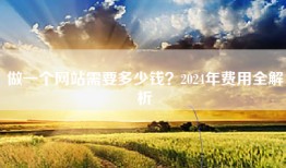 做一个网站需要多少钱？2024年费用全解析