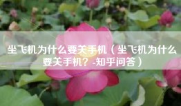 坐飞机为什么要关手机（坐飞机为什么要关手机？-知乎问答）