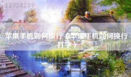 苹果手机如何换行（苹果手机如何换行打字）