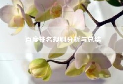 百度排名规则分析与总结