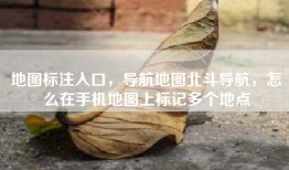 地图标注入口，导航地图北斗导航，怎么在手机地图上标记多个地点