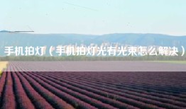手机拍灯（手机拍灯光有光束怎么解决）