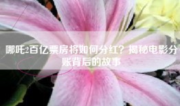 哪吒2百亿票房将如何分红？揭秘电影分账背后的故事