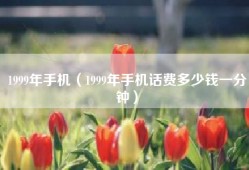 1999年手机（1999年手机话费多少钱一分钟）