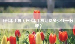 1999年手机（1999年手机话费多少钱一分钟）
