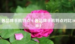 各品牌手机特点（各品牌手机特点对比2020）