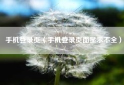 手机登录页（手机登录页面显示不全）