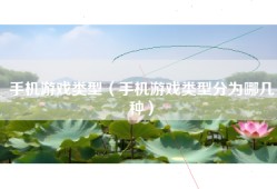 手机游戏类型（手机游戏类型分为哪几种）