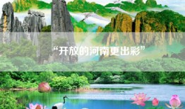 “开放的河南更出彩”