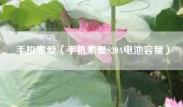 手机索爱（手机索爱S20A电池容量）